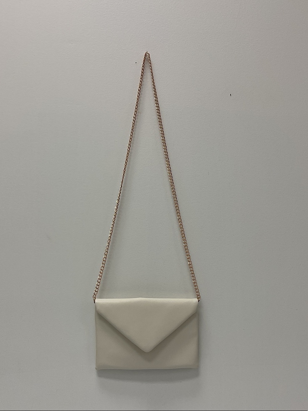 a new day Cream Envelope Clutch with Gold Chain Strap